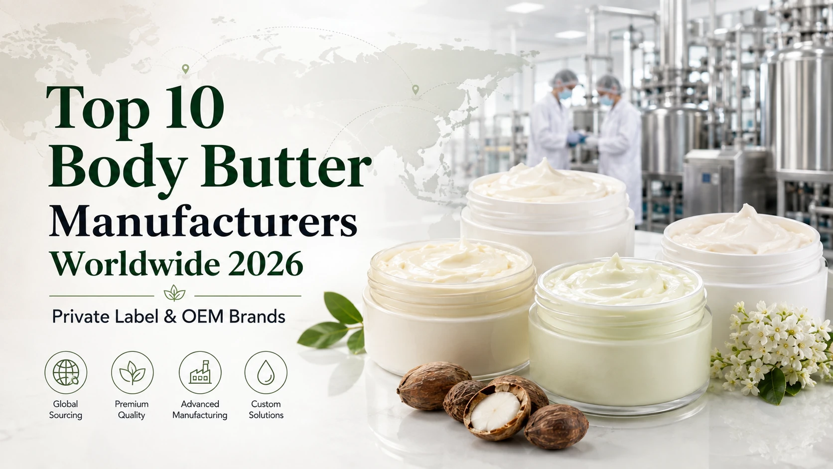 Top 10 Body Butter Manufacturers Worldwide in 2026 for Private Label & OEM Brands